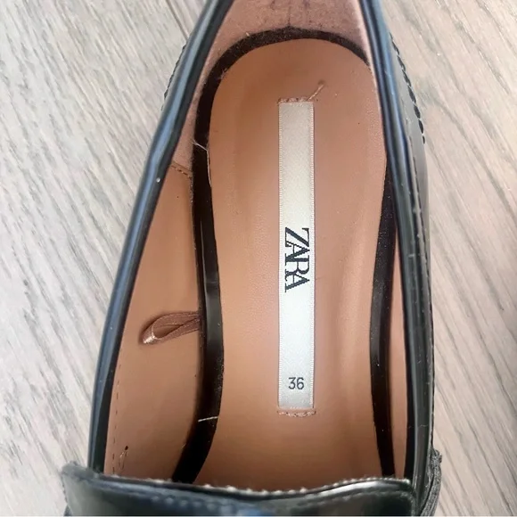 ZARA Black Loafers | 6 (36 EUR) | EUC - Picture 6 of 6